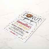 クリスマスドーナツ成長誕生日フォイル招待状 箔招待状 (回転した状態)