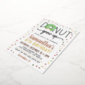 クリスマスドーナツ成長誕生日フォイル招待状 箔招待状 (回転した状態)