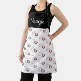 クリスマスドーナツ振りかけるベーカリーエプロン エプロン