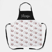クリスマスドーナツ振りかけるベーカリーエプロン エプロン (正面)