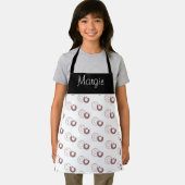 クリスマスドーナツ振りかけるベーカリーキッズ エプロン (インサイチュ)