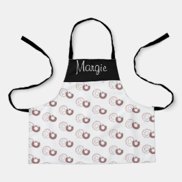 クリスマスドーナツ振りかけるベーカリーキッズ エプロン