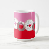 クリスマスドーナツ振りかけるベーカリーメリークリスマス コーヒーマグカップ (正面右)