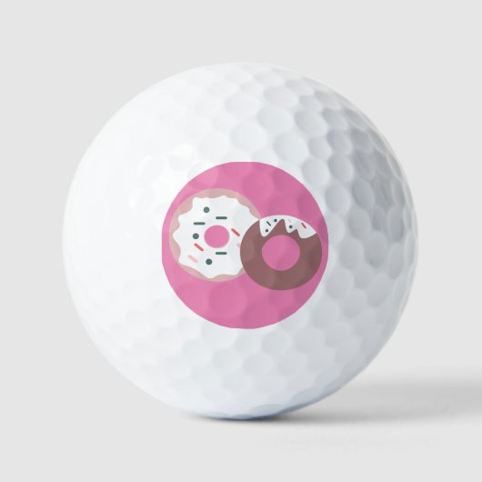 クリスマスドーナツ振りかけるベーカリーメリークリスマス ゴルフボール (正面)