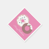 クリスマスドーナツ振りかけるベーカリーメリークリスマス スタンダードカクテルナプキン (角)