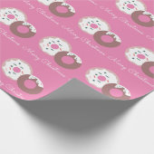 クリスマスドーナツ振りかけるベーカリーメリークリスマス ラッピングペーパー (角)