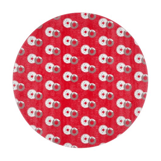 クリスマスドーナツ振りかけるベーカリー カッティングボード (正面)