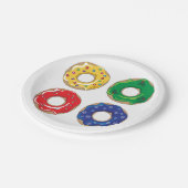 クリスマスドーナツ紙プレート ペーパープレート (アングル)