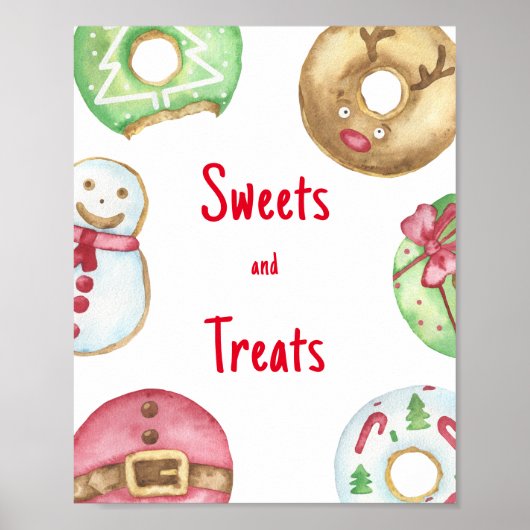 クリスマスドーナツ赤ちゃんシャワーお菓子とお菓子 ポスター (正面)