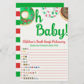 クリスマスドーナツ赤ちゃんシャワー予測ゲーム (正面/裏面)