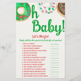 クリスマスドーナツ赤ちゃんシャワー、ゲームをミングル