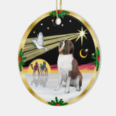 クリスマスドーブサンベルナール セラミックオーナメント (左)