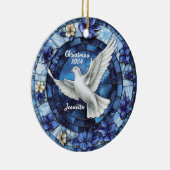 クリスマスドーブパーソナライズされたオーナメント セラミックオーナメント (右)