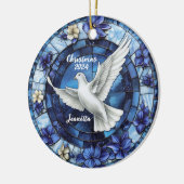 クリスマスドーブパーソナライズされたオーナメント セラミックオーナメント (左)
