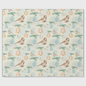 クリスマスドーブホリデイ ラッピングペーパー (フラット)