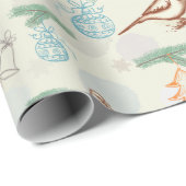 クリスマスドーブホリデイ ラッピングペーパー (ロールコーナー)