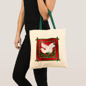 クリスマスドーブ&ホリー トートバッグ (正面(商品))