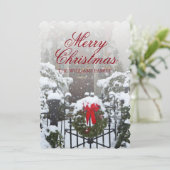 クリスマスドールアンドホリデースノー付きハウスドア シーズンカード (スタンド正面)