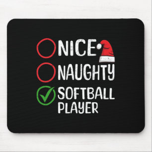 クリスマスナイスいけなソフトボール選手のクリスマスL マウスパッド