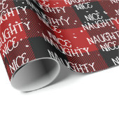 クリスマスナイスいけな文字オンバッファロープレイド ラッピングペーパー (ロールコーナー)
