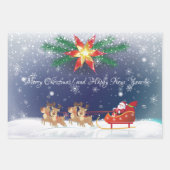 クリスマスナイトおとぎ話ファンタジー雪の森 ラッピングペーパーシート (正面3)