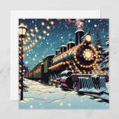 クリスマスナイトの懐かしいクラシック列車 シーズンカード (正面/裏面)