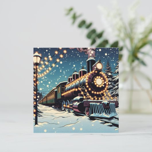 クリスマスナイトの懐かしいクラシック列車 シーズンカード (スタンド正面)
