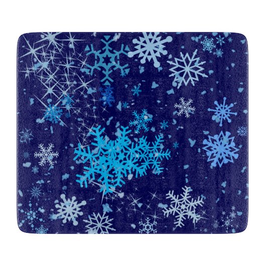 クリスマスナイトの降雪 カッティングボード (正面)