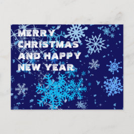 クリスマスナイトの降雪 シーズンポストカード