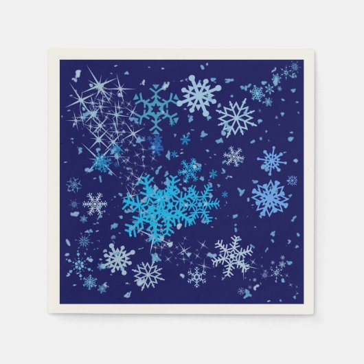 クリスマスナイトの降雪 スタンダードカクテルナプキン (正面)