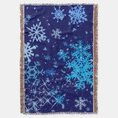 クリスマスナイトの降雪 スローブランケット (正面縦)