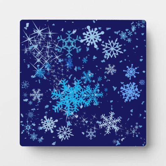 クリスマスナイトの降雪 フォトプラーク (正面)
