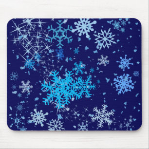 クリスマスナイトの降雪 マウスパッド