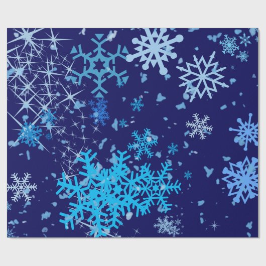 クリスマスナイトの降雪 ラッピングペーパー (フラット)