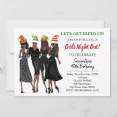 クリスマスナイトアウト 誕生日お祝いしよう 招待状 (正面)