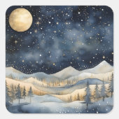 クリスマスナイトスカイスターズマウンテンフルムーン スクエアシール (正面)