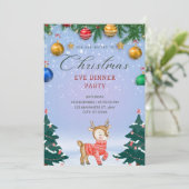 クリスマスナイトディナーパーティー 招待状 (スタンド正面)