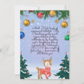 クリスマスナイトディナーパーティー 招待状 (裏面)