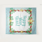 クリスマスナイトフェアリーテイル。ファンタジースノーヴィンテージ タペストリー (正面(横))