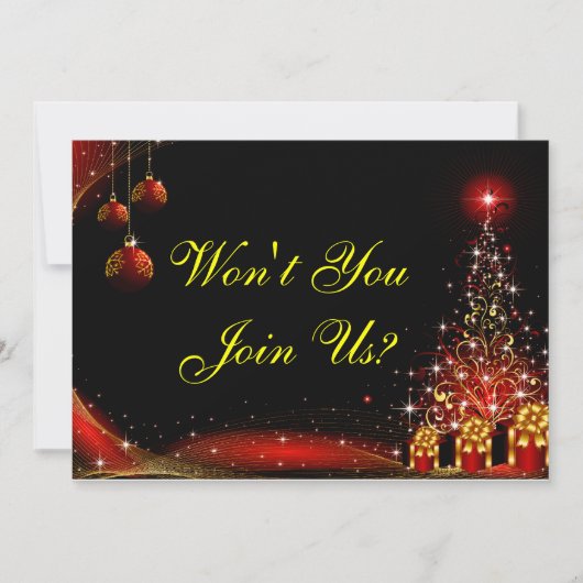 クリスマスナイトワンダーランドレッドセット 招待状 (正面)