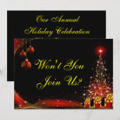 クリスマスナイトワンダーランドレッドセット 招待状 (正面/裏面)