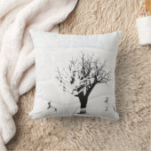 クリスマスナイト童話。ファンタジー林、雪 クッション (ブランケット)