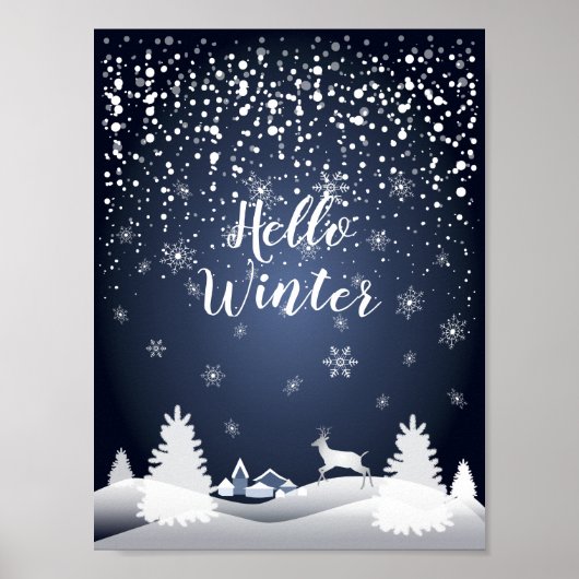 クリスマスナイト童話。ファンタジー林、雪 ポスター (正面)