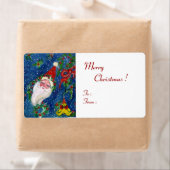 クリスマスナイト/おもちゃと赤い弓のサンタ ラベル (インサイチュ)