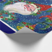 クリスマスナイト/サンタクロース遊のハープ ラッピングペーパー (角)