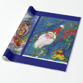 クリスマスナイト/サンタクロース遊のハープ ラッピングペーパー (アンロールド)