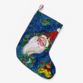 クリスマスナイト/サンタクロース スモールクリスマスストッキング (正面 (吊り時))