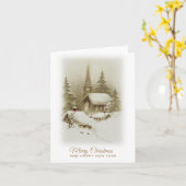 クリスマスナイト ヴィンテージ カード (黄色い花)