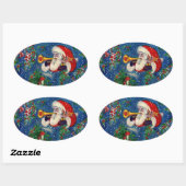 クリスマスナイト 楕円形シール (シート)