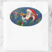 クリスマスナイト 楕円形シール (バッグ)